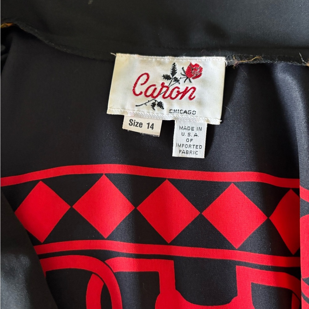 Vintage Baroque Luxe Statement Blazer - Black Multicolor Print - XL - Picture 7 of 7